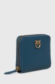 Шкіряний гаманець Pinko жіночий колір блакитний (2914945)