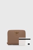 Шкіряний гаманець Pinko жіночий колір коричневий (3432952)