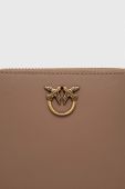 Шкіряний гаманець Pinko жіночий колір коричневий (3432952)