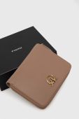 Шкіряний гаманець Pinko жіночий колір коричневий (3432952)