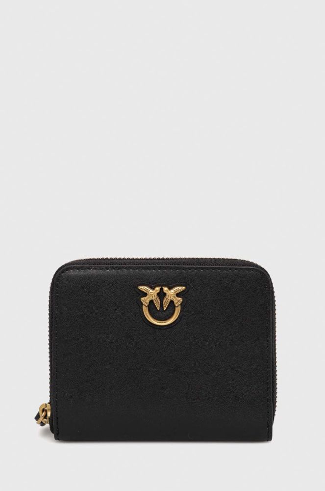 Шкіряний гаманець Pinko жіночий колір чорний (2914950)