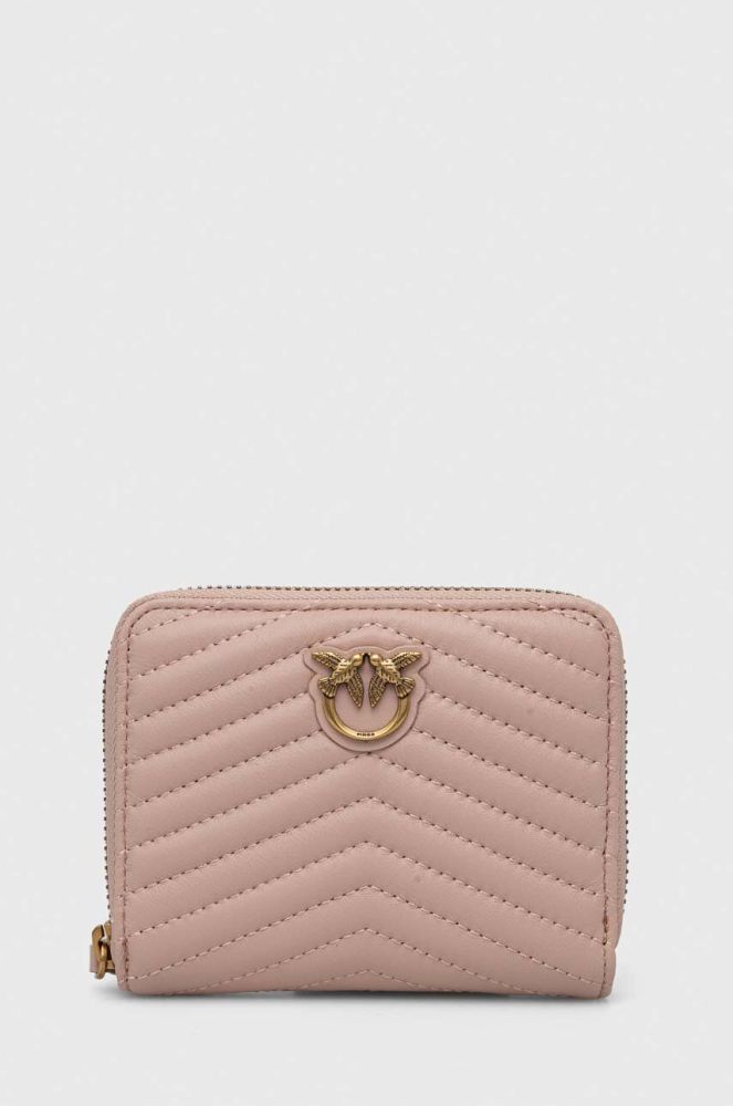 Шкіряний гаманець Pinko жіночий колір рожевий (2974914)