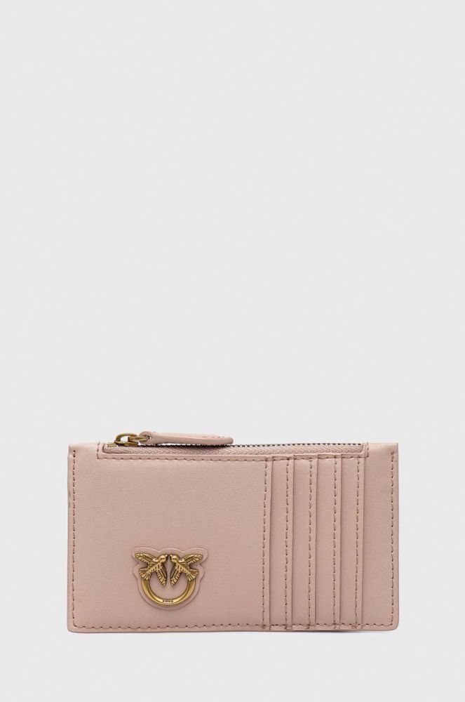 Шкіряний гаманець Pinko жіночий колір рожевий (2917292)