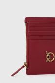 Шкіряний гаманець Pinko жіночий колір бордовий (3417605)