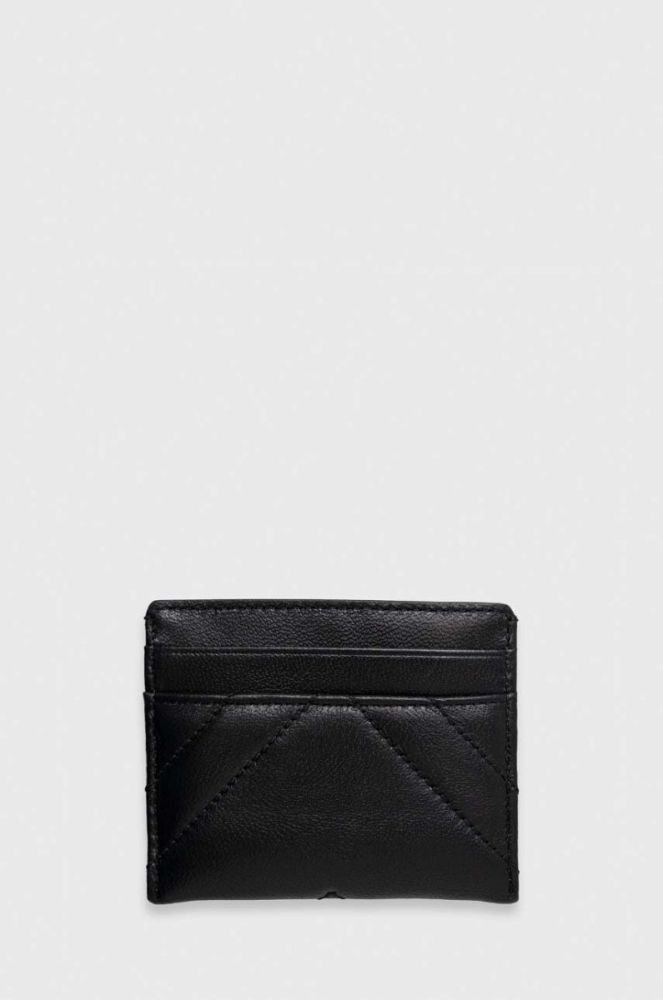 Шкіряний чохол на банківські карти Dkny колір чорний фото 2