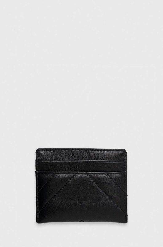 Шкіряний чохол на банківські карти Dkny колір чорний фото 2
