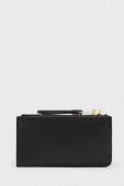 Шкіряний гаманець AllSaints жіночий колір чорний