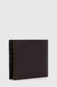 Шкіряний гаманець BOSS чоловічий колір коричневий