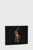 Шкіряний чохол на банківські карти Polo Ralph Lauren колір чорний (3031353)
