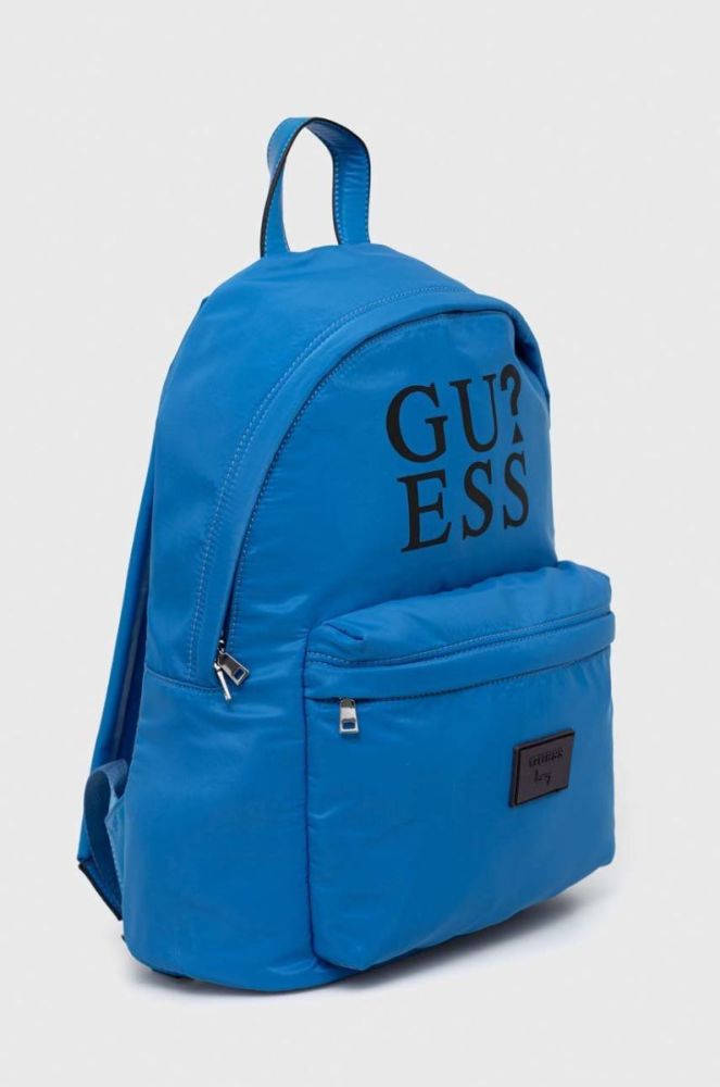 Дитячий рюкзак Guess колір бірюзовий великий з принтом фото 2