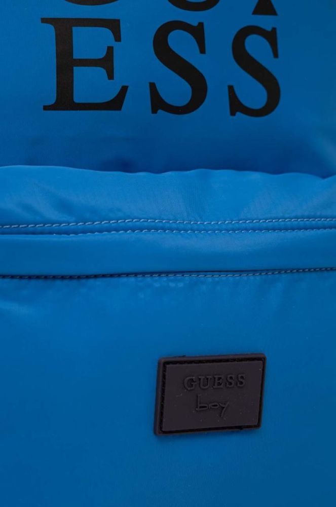 Дитячий рюкзак Guess колір бірюзовий великий з принтом фото 4