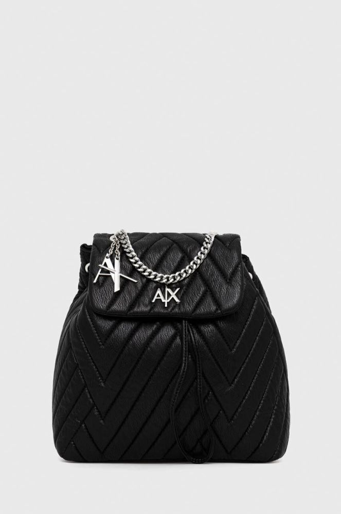 Рюкзак Armani Exchange жіночий колір чорний малий однотонний (3022889)
