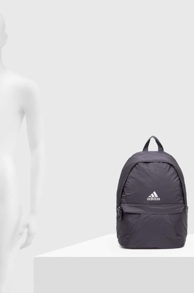 Рюкзак adidas Performance жіночий колір сірий великий однотонний фото 5