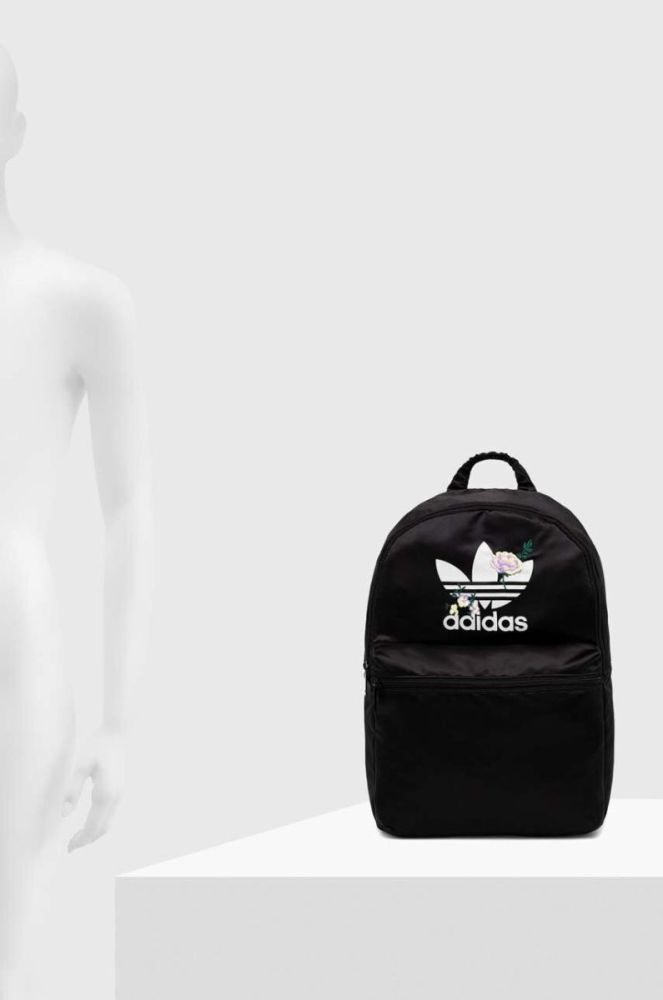 Рюкзак adidas Originals жіночий колір чорний великий з принтом фото 6