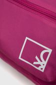 Дитячий рюкзак United Colors of Benetton колір рожевий великий однотонний
