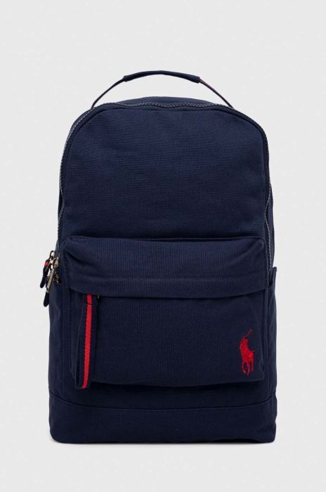 Дитячий рюкзак Polo Ralph Lauren колір синій великий однотонний