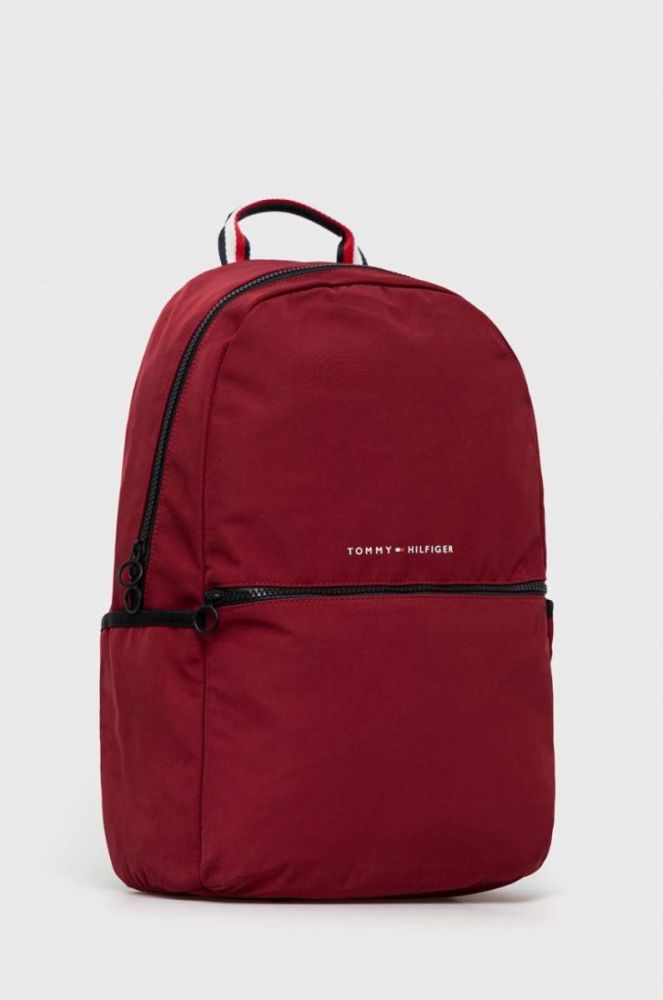 Рюкзак Tommy Hilfiger чоловічий колір бордовий великий однотонний фото 2