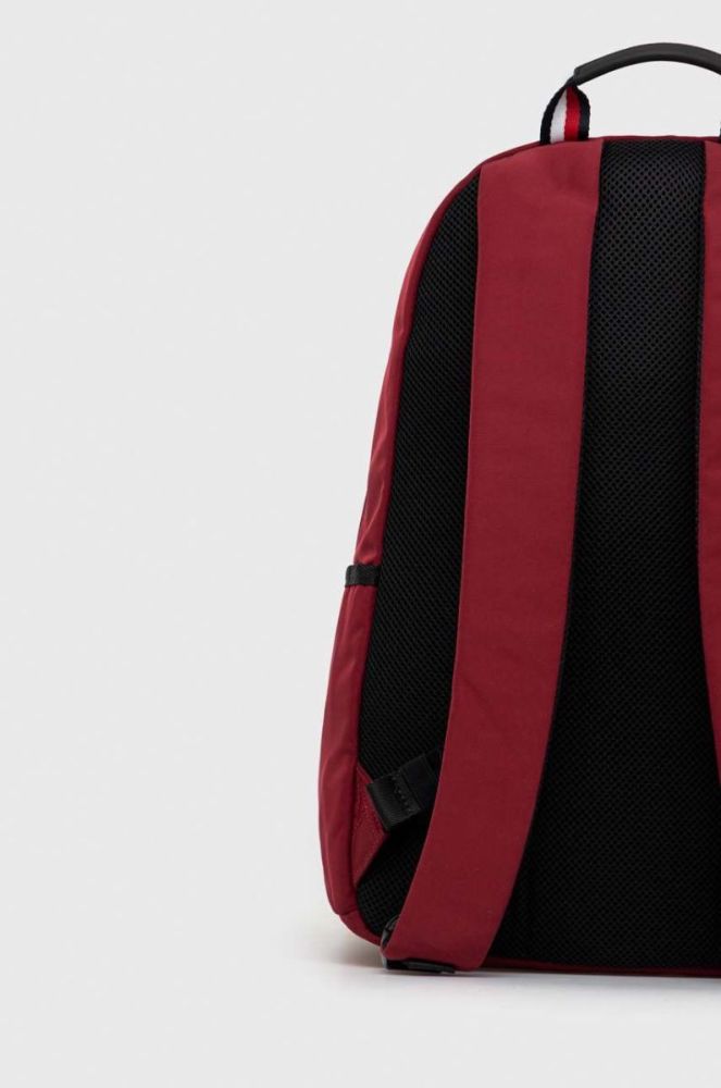Рюкзак Tommy Hilfiger чоловічий колір бордовий великий однотонний фото 4