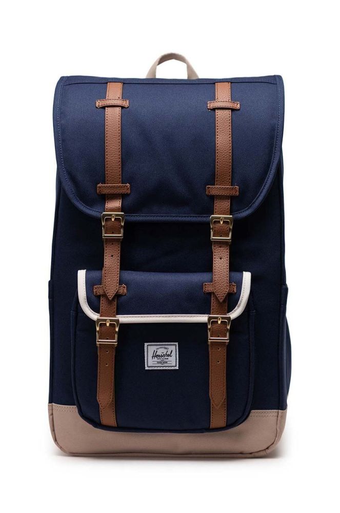 Рюкзак Herschel 11390-05917-OS Little America Backpack колір бежевий великий однотонний