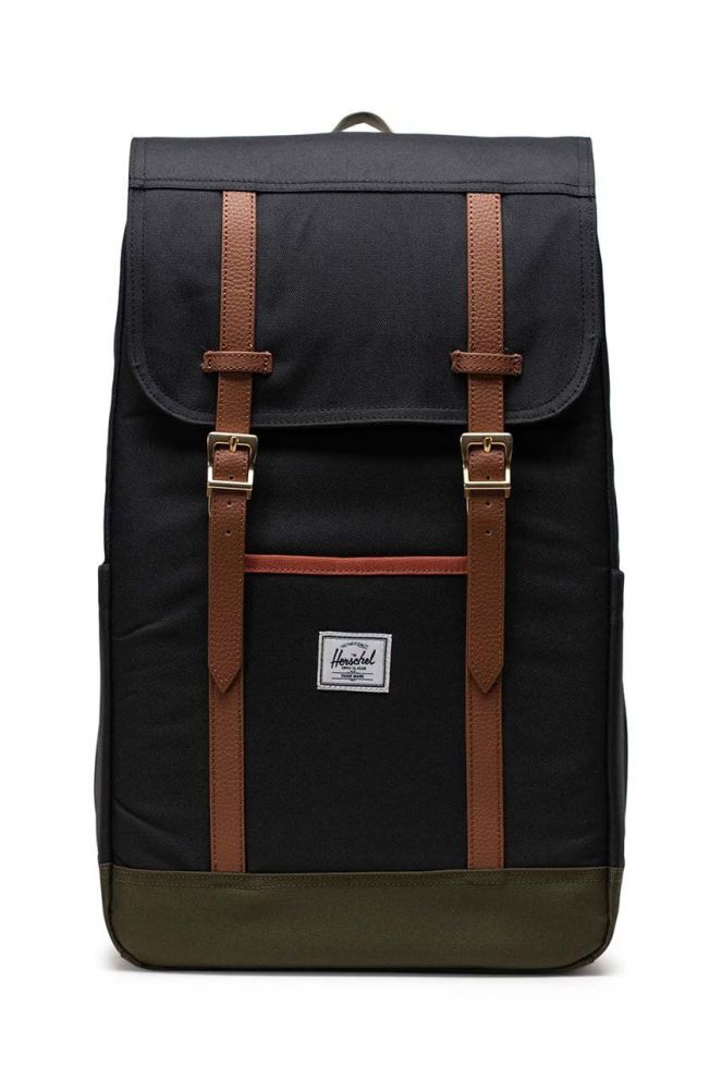 Рюкзак Herschel Retreat Backpack колір чорний великий однотонний