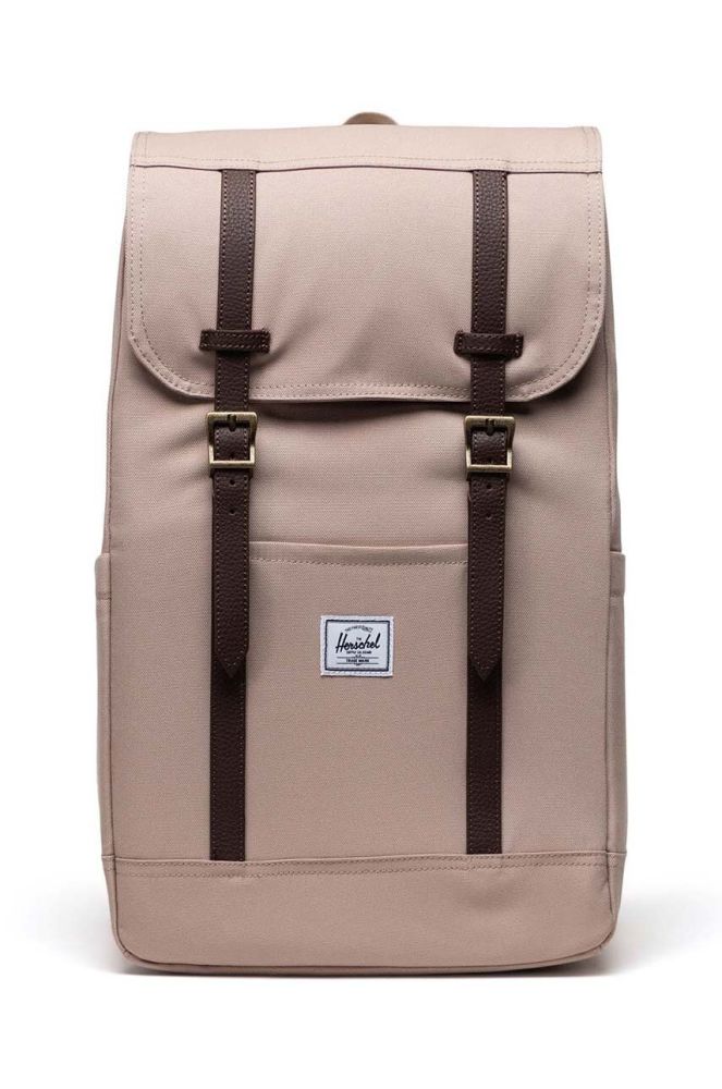 Рюкзак Herschel 11397-05905-OS Retreat Backpack колір бежевий великий однотонний