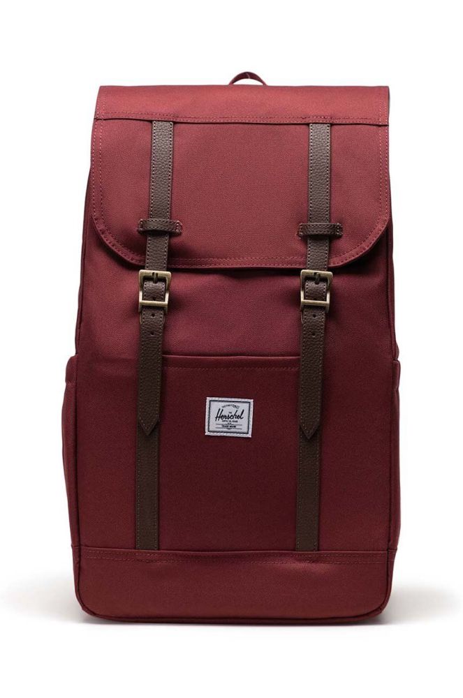 Рюкзак Herschel Retreat Backpack колір бордовий великий однотонний