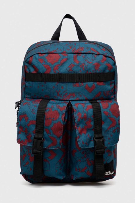 Рюкзак Jack Wolfskin 10 великий візерунок колір блакитний