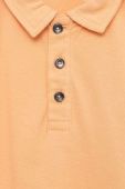 Дитяче бавовняне поло Guess колір помаранчевий однотонний (3123564)