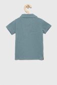 Дитяче бавовняне поло Guess однотонний колір блакитний (3123587)