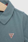 Дитяче бавовняне поло Guess однотонний колір блакитний (3123587)