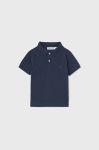 Дитяча бавовняна футболка поло Mayoral колір синій однотонний (2947448)