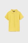 Дитяче бавовняне поло Mayoral колір жовтий однотонний (2947470)
