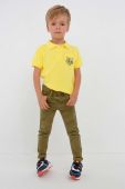 Дитяче бавовняне поло Mayoral колір жовтий з принтом (2947723)