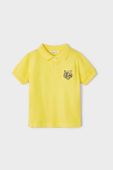 Дитяче бавовняне поло Mayoral колір жовтий з принтом (2947723)
