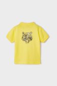 Дитяче бавовняне поло Mayoral колір жовтий з принтом (2947723)