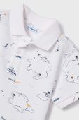 Дитяче поло Mayoral колір білий візерунок (2947763)