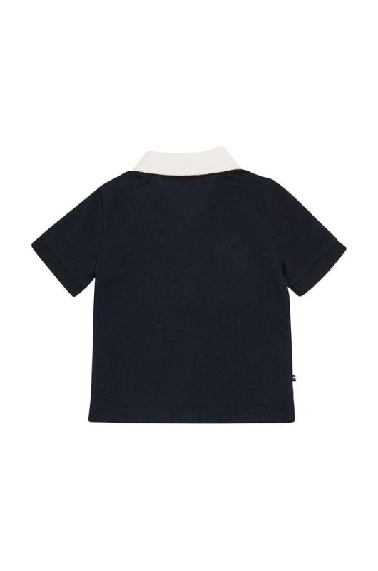 Дитяче поло Tommy Hilfiger колір чорний візерунок фото 2