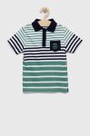 Дитяче бавовняне поло Birba&Trybeyond колір зелений візерунок