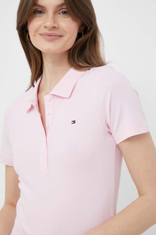Поло Tommy Hilfiger жіночий колір рожевий (3106327)