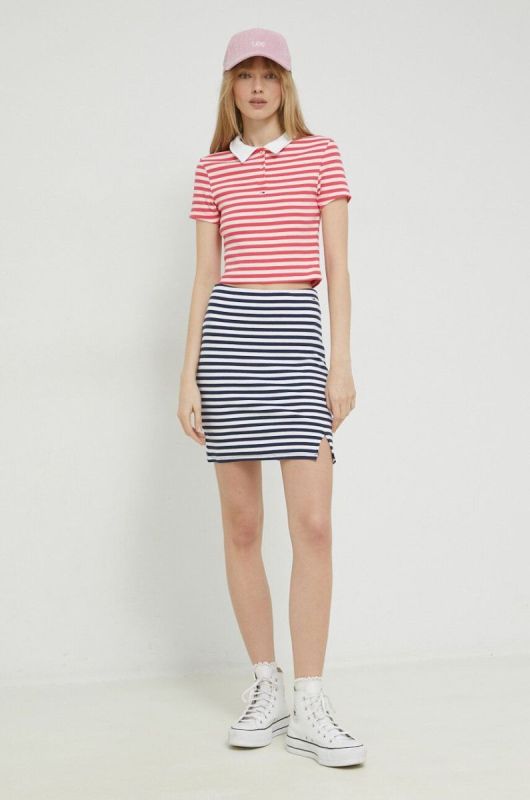 Поло Tommy Jeans жіночий колір рожевий (2979965) фото 2