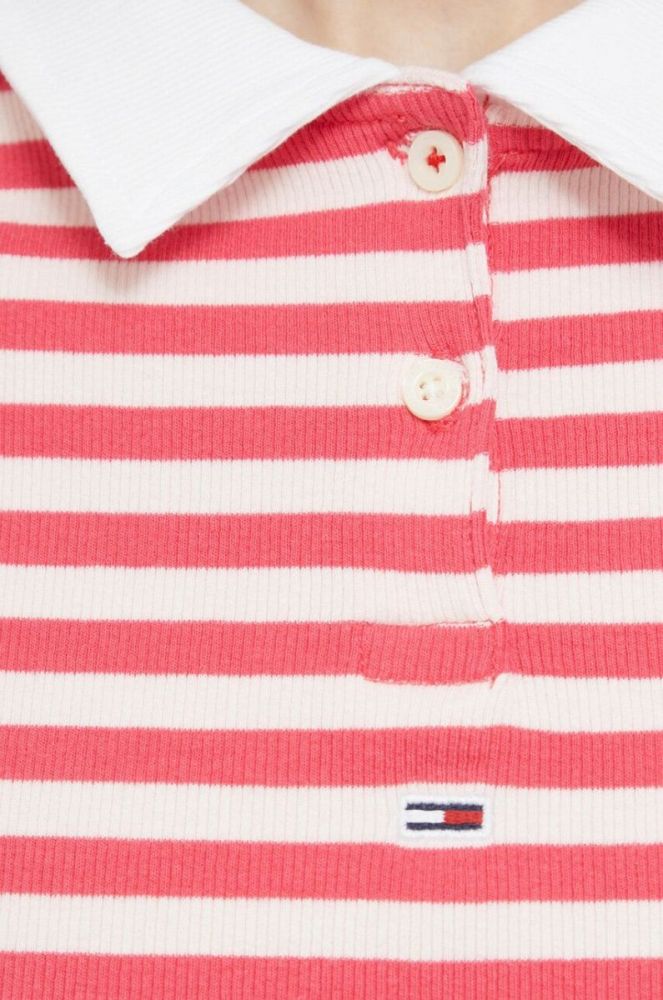 Поло Tommy Jeans жіночий колір рожевий (2979965) фото 7