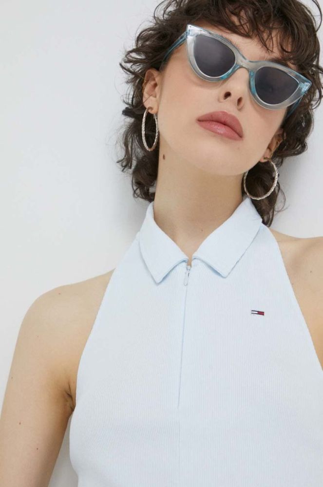 Топ Tommy Jeans жіночий колір блакитний (3082171) фото 4
