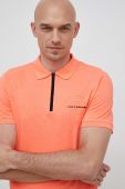 Поло Karl Lagerfeld чоловічий колір помаранчевий з аплікацією
