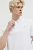 Бавовняне поло HUGO колір білий однотонний (3114913)