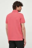 Поло Tommy Hilfiger чоловічий колір рожевий однотонний (3266077)