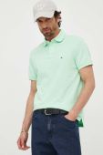 Поло Tommy Hilfiger чоловічий колір зелений однотонний (3265983)