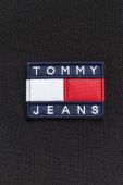 Бавовняне поло Tommy Jeans колір чорний з аплікацією (2863862)