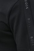Бавовняне поло BOSS колір чорний з аплікацією (2870726)