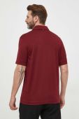 Поло BOSS чоловічий колір бордовий однотонний