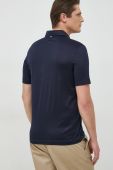 Поло BOSS чоловічий колір синій однотонний